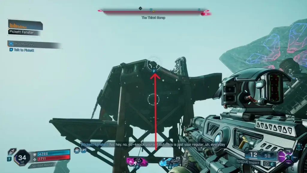 Route to the Thirst Scrap in Borderlands 4