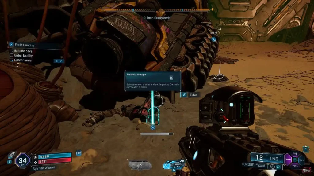 Search Area for Evidence in Fault Hunting 