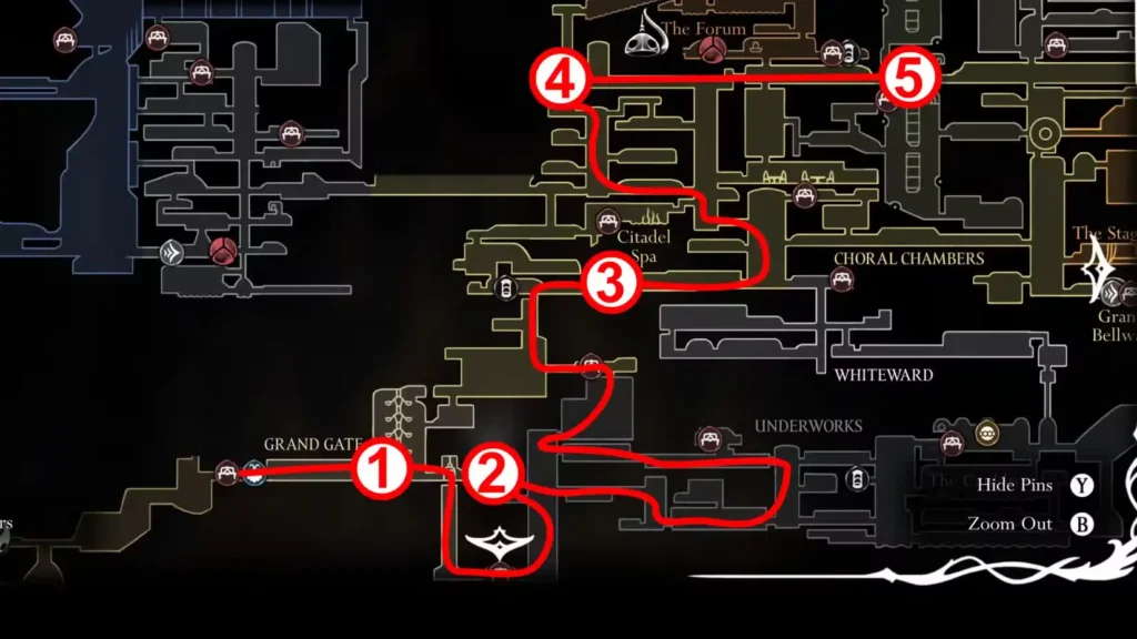 Silksong Act 2 Walkthrough Route Map Detailed