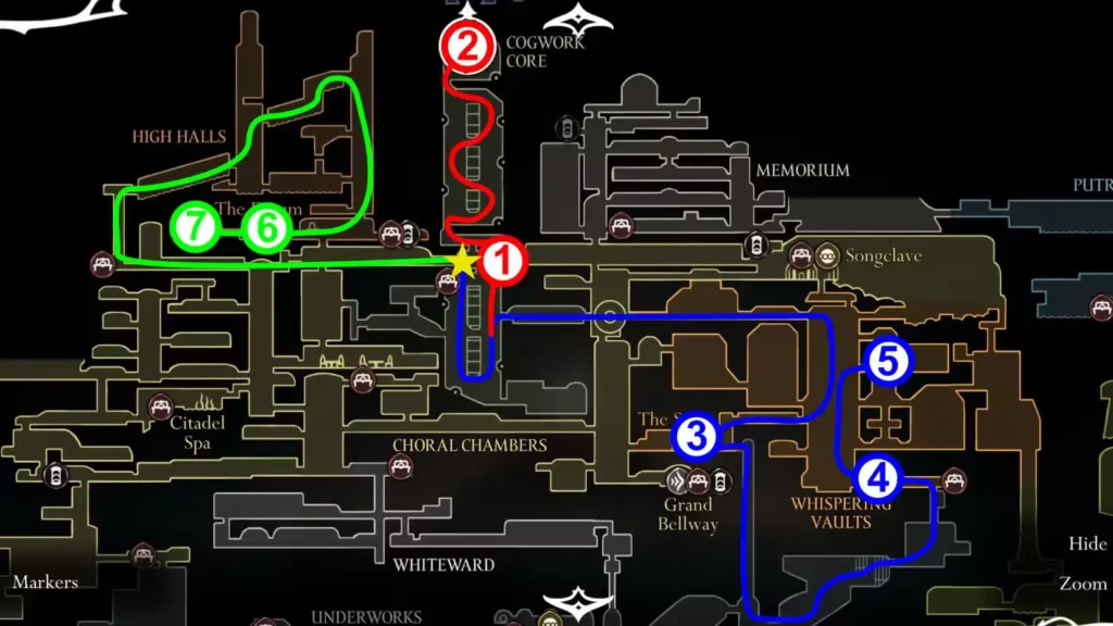 Silksong Act 2 Threefold Melody Locations