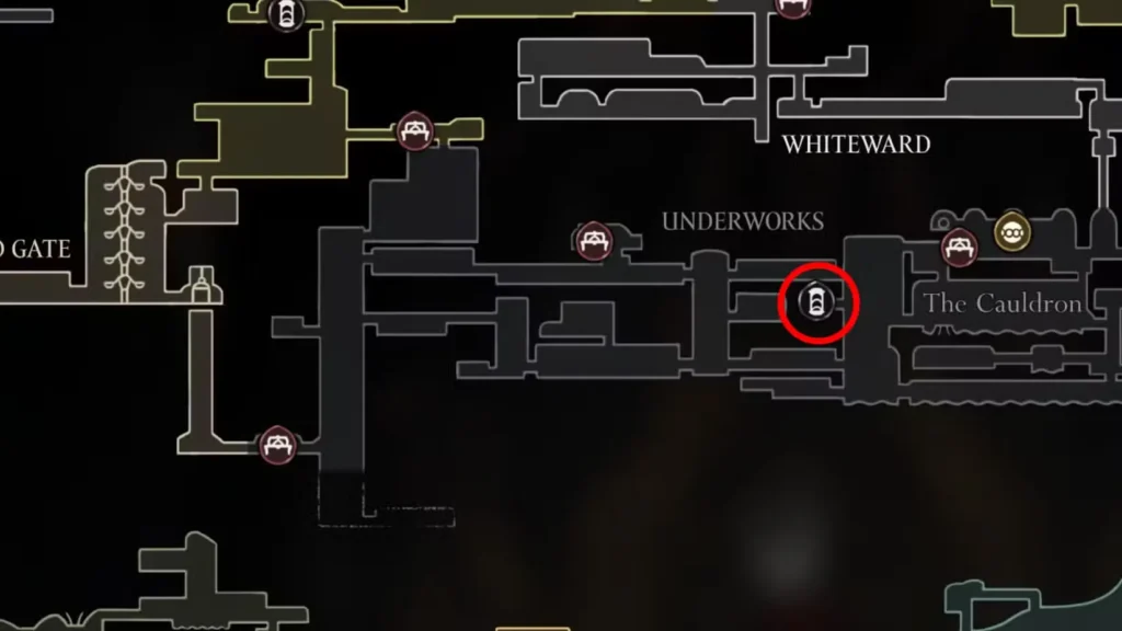 Underworks Fast Travel Map