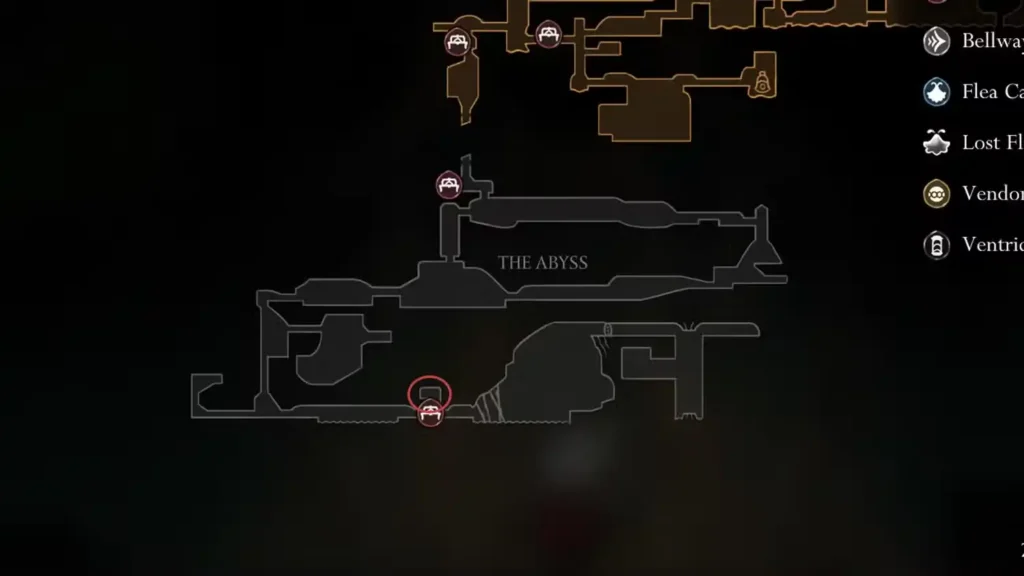 Abyss Map Location Marked in Red