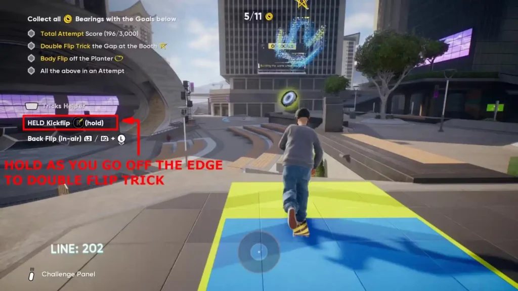 Skate Double Flip Trick Highlighted in Red how to do it