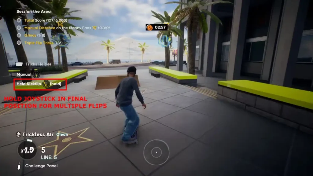 Skate Ill Ledgible Triple Flip Trick