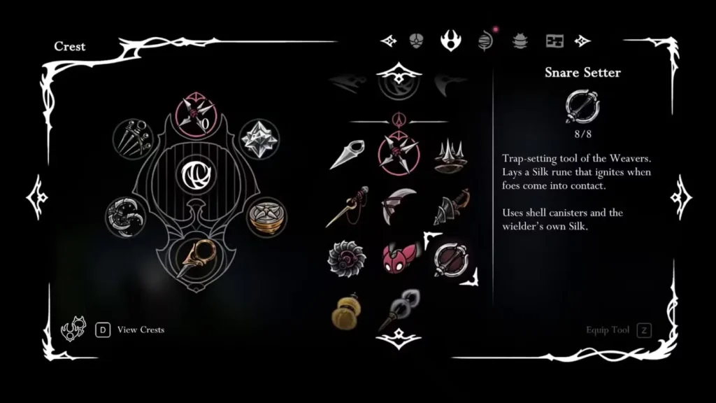 Snare Setter Tool in Hollow Knight Silksong