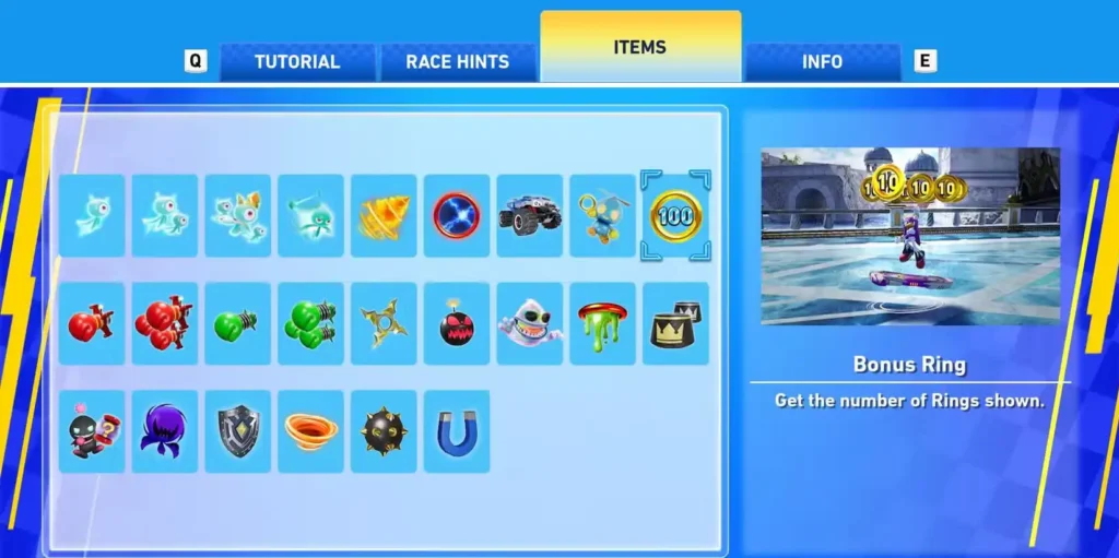 Sonic Racing Crossworlds Bonus Rings
