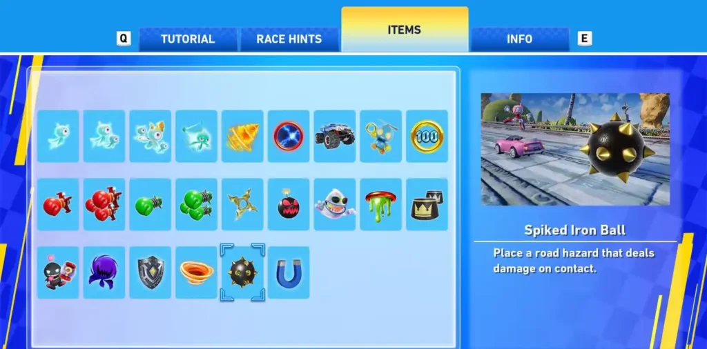 Sonic Racing Crossworlds Spiked Iron Ball