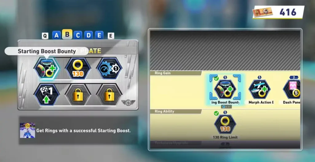 Sonic Racing Crossworlds Starting Boost Bounty Gadget