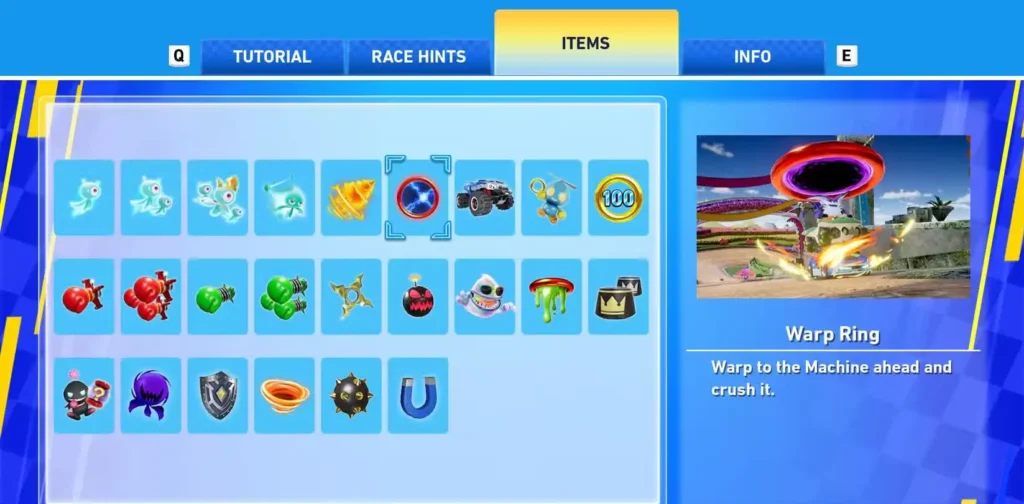 Sonic Racing Crossworlds Warp Ring