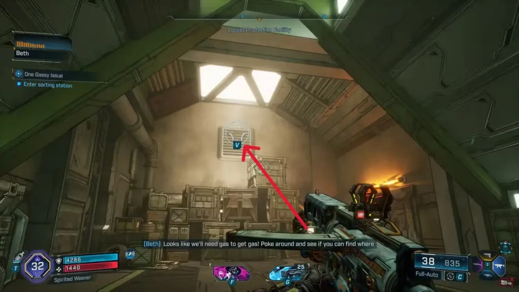 Sorting Facility Vent in Borderlands 4