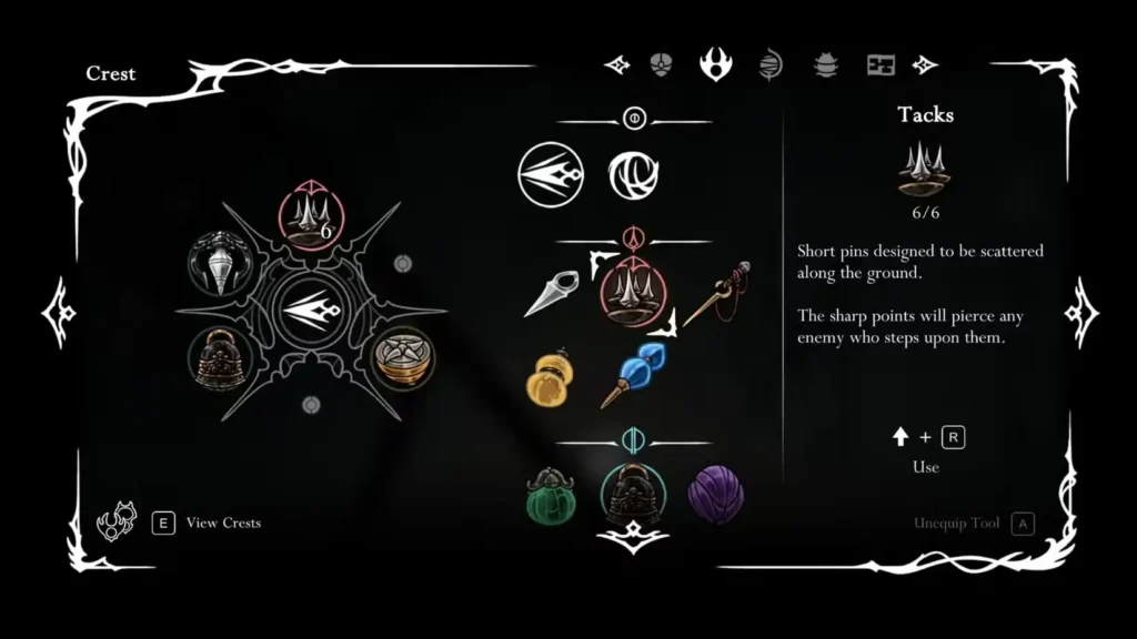 Hollow Knight Silksong Tacks Tool