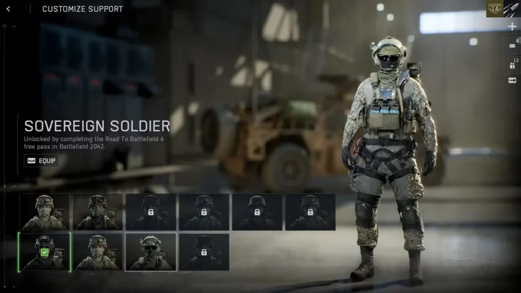 Battlefield 2042 Road to BF6 Reward Skins