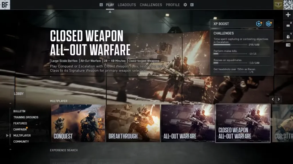 Open vs Closed Weapons Playlists in Battlefield 6