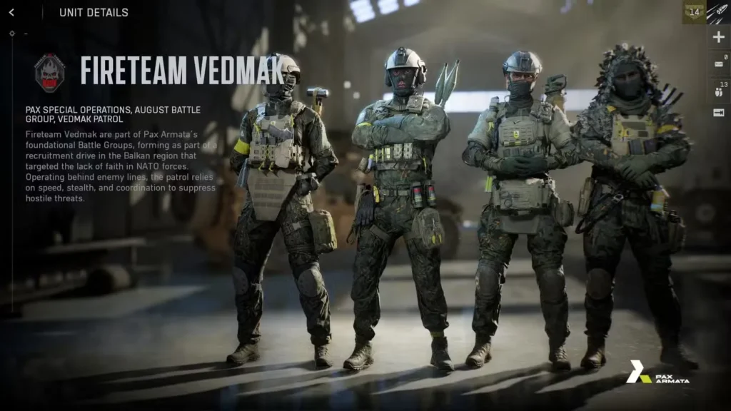 Fireteam Vedmak (Balkans) in Battlefield 6