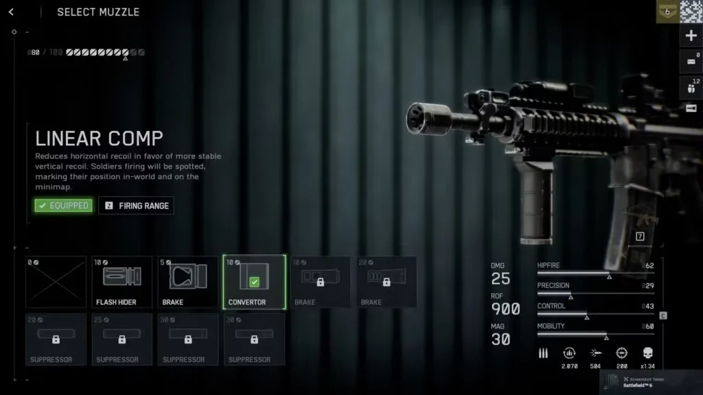 Muzzle Attachment Strategy in Battlefields 6