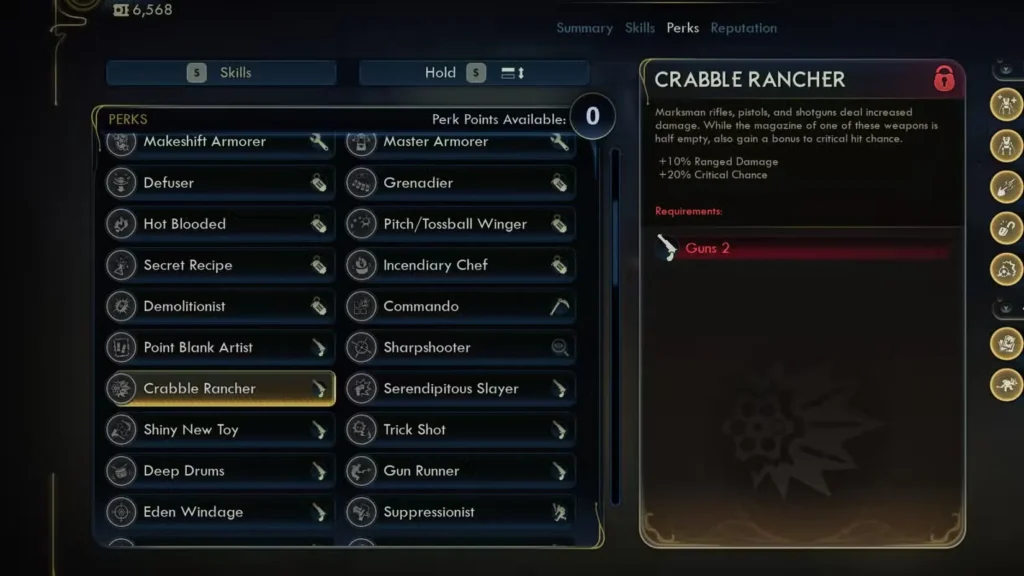 Guns Perks: Ranged Combat Dominance