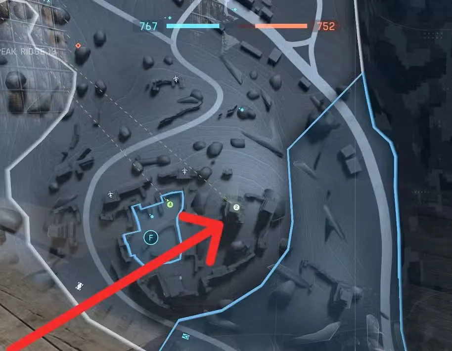 The Legendary Sniper's Nest (Above Objective F) Location Map in Battlefield 6