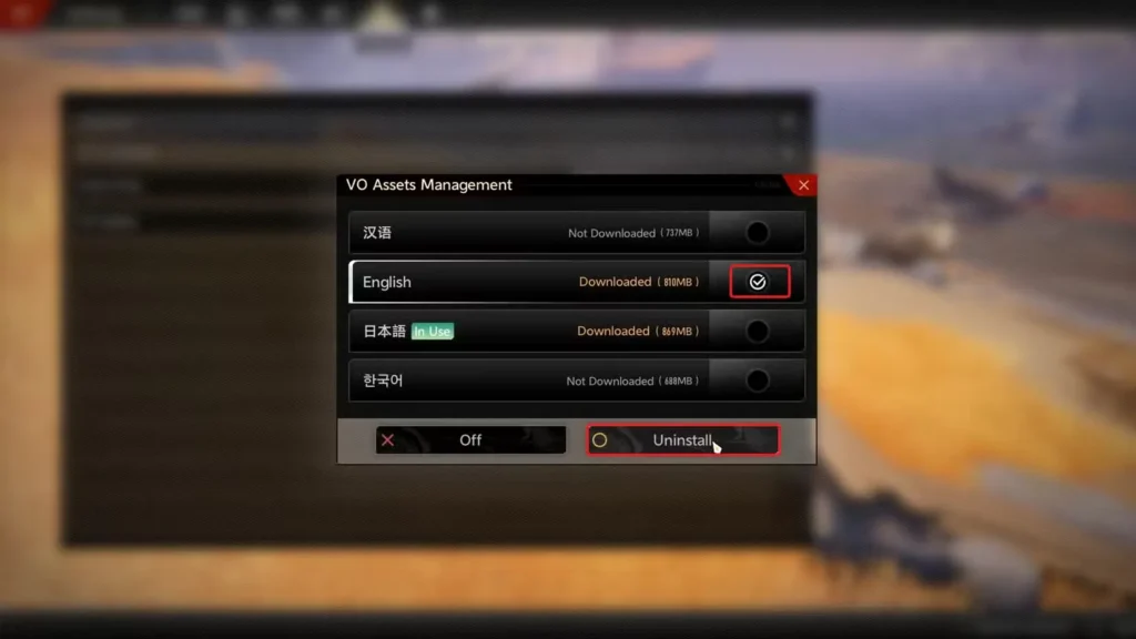 Delete Language Settings in Duet Night Abyss