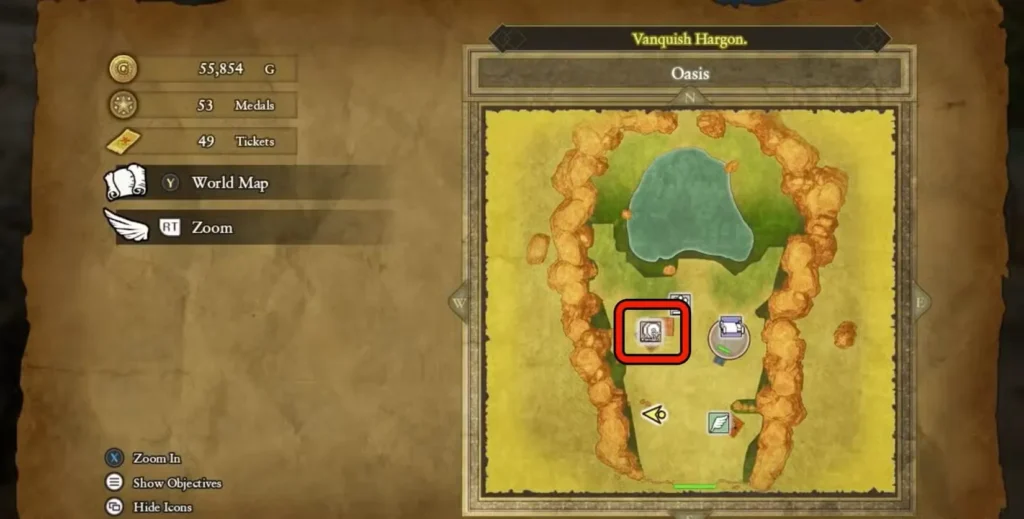 Oasis Tombola Location