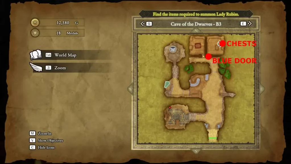 Cave of the dwarves Dragon Quest 1 HD 2d Remake 