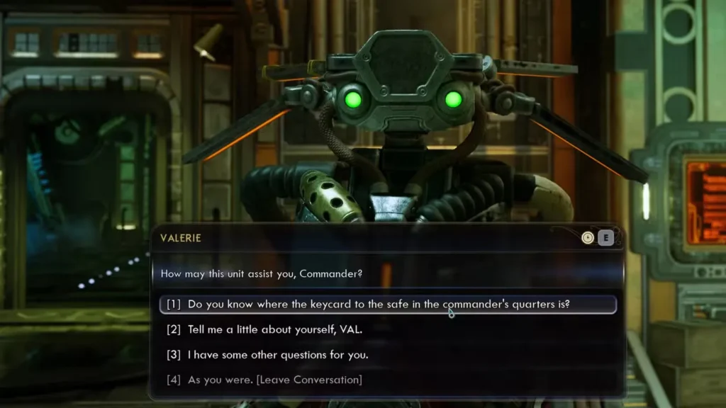 Commander's Safe Key Location Outer Worlds 2