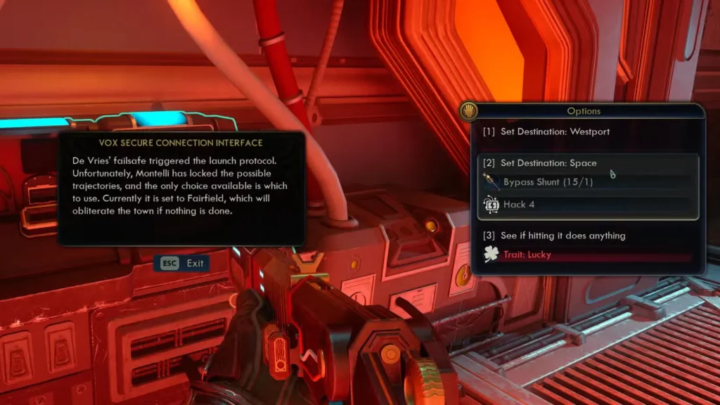 Quick save choices list in outer worlds 2