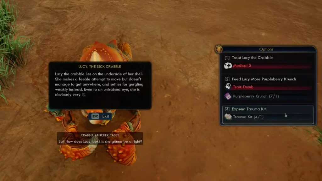 Trick Side Quests Crabble Ranch in Outer Worlds 2