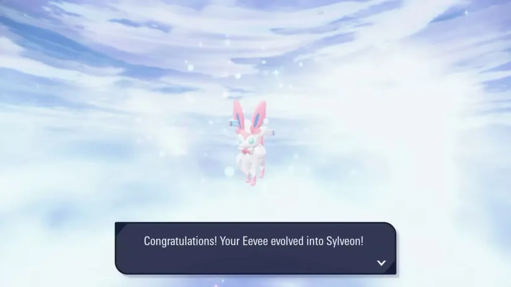 Sylveon (tipo Hada) Eeve en Pokémon Leyendas: ZA