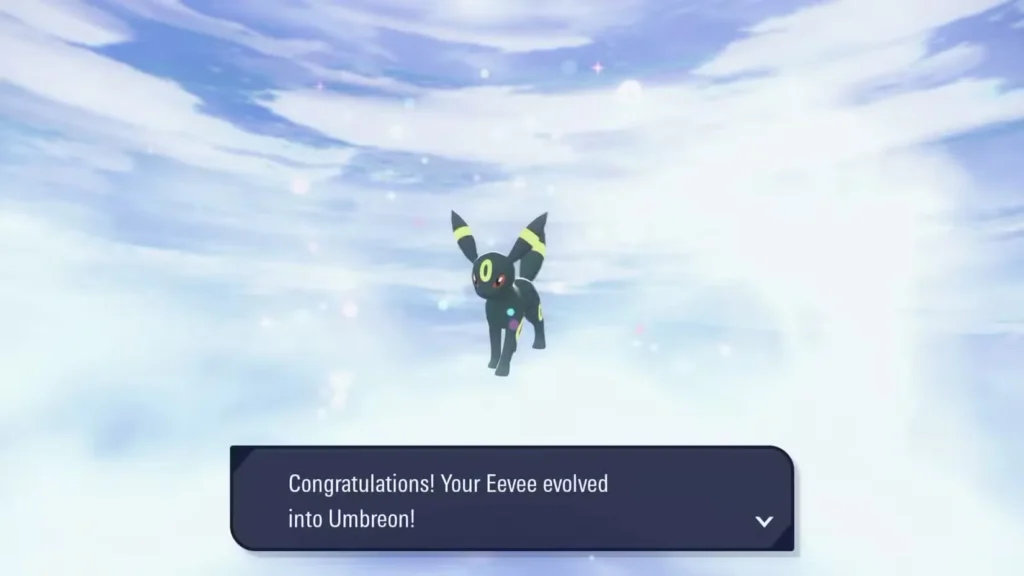 Umbreon (tipo Siniestro) Eeve en Pokémon Legends: ZA