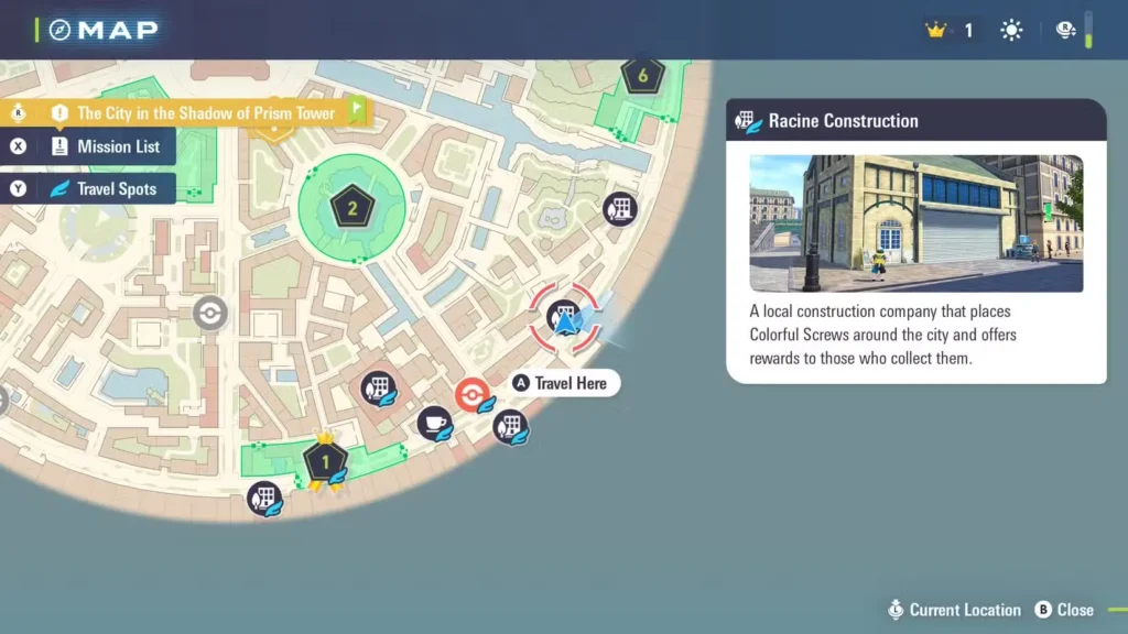 Capture d'écran de Racine Construction de Pokémon Legends: ZA