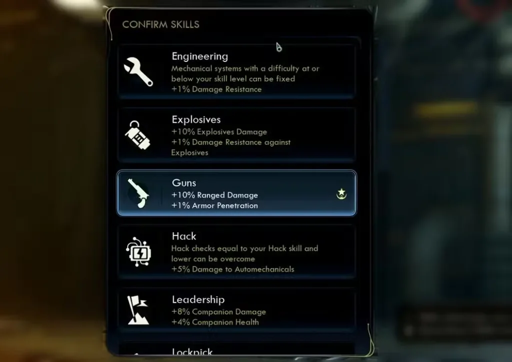 Starting Background traits skills