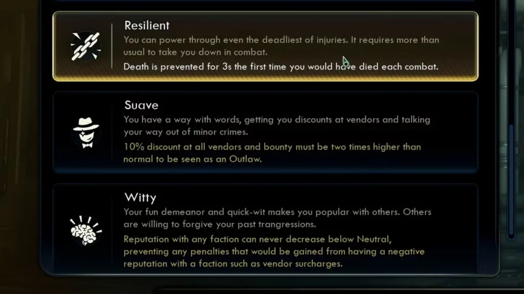 Backgrounds Traits Skill traits