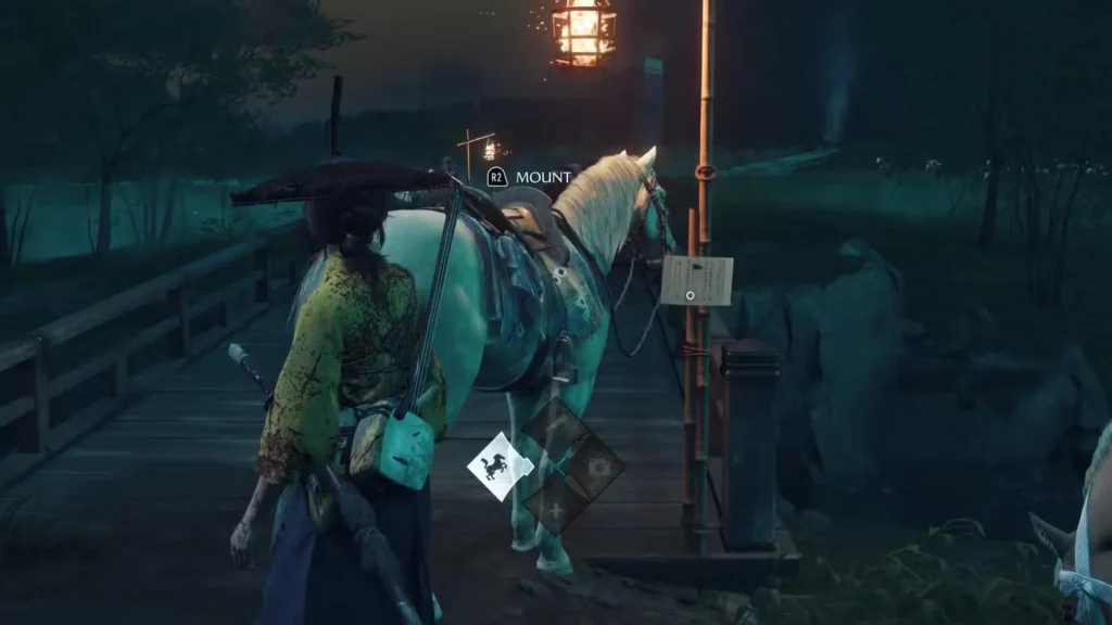 Summoning the horse in Ghost of Yotei
