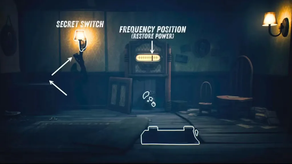 Sintoniza la radio y activa el interruptor secreto de la radio en Little Nightmares 3