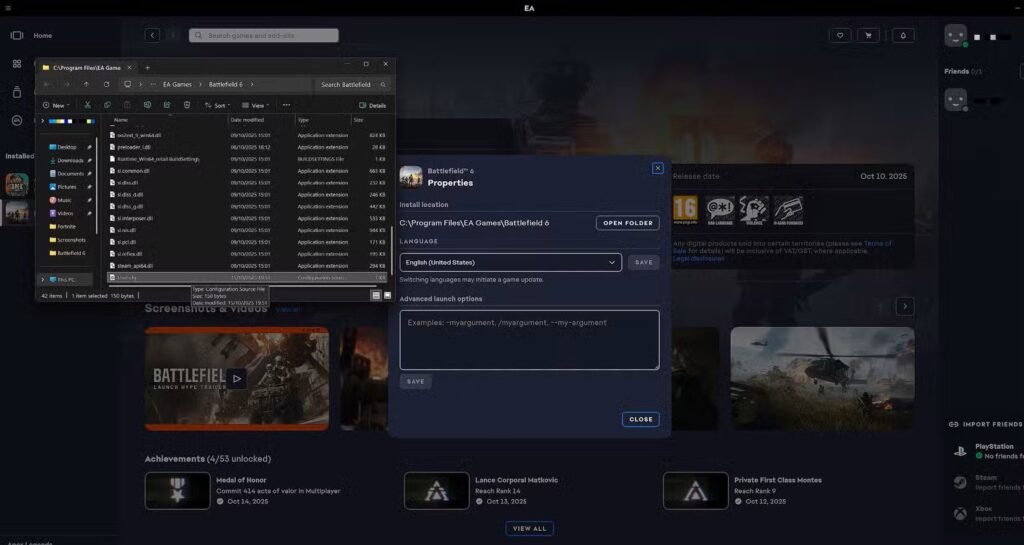 User CFG File Fix Method to Fix Battlefield 6 High CPU