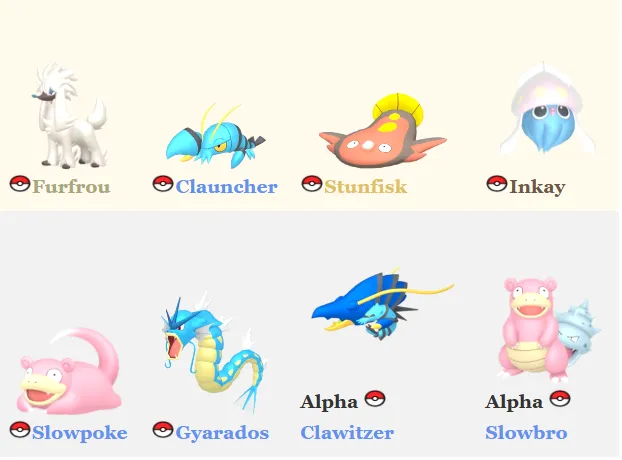 All Pokémon in Wild Zone 11