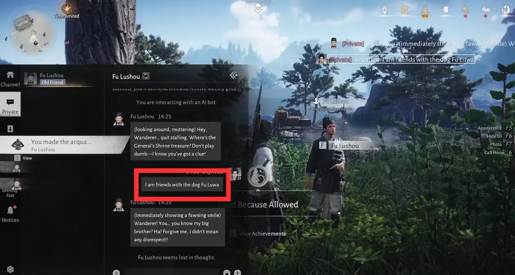 Befriending Fu Lubao Using the Same Method