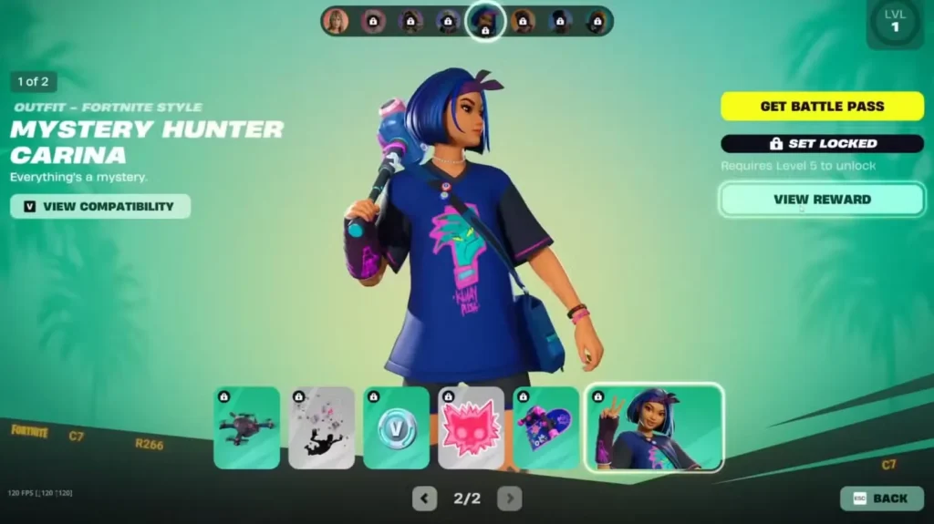 Mysterious Hunter Karina Page 2 in Fortnite Chapter 7 Season 1 Battle Pass