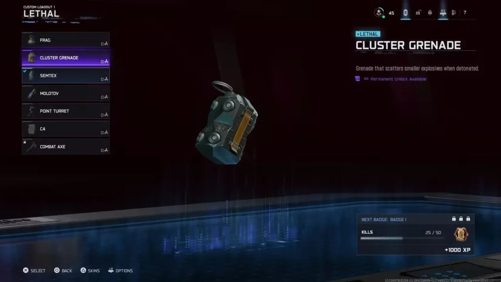 Cluster Grenade in Black Ops 7