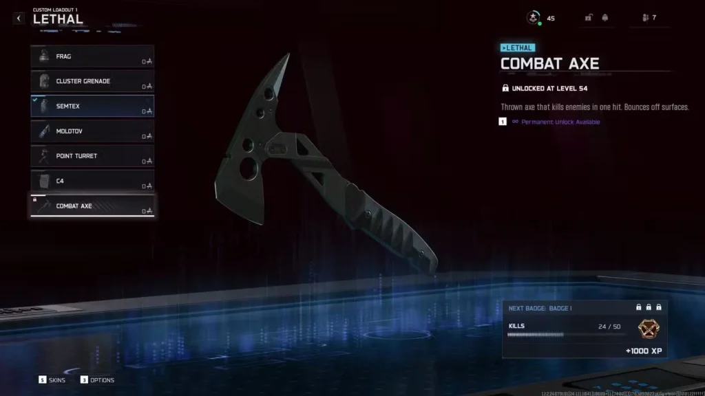 combat axe in black ops 7