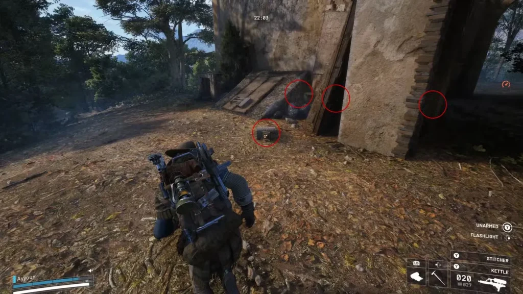 Common Button Locations #1: Cellar Door Area