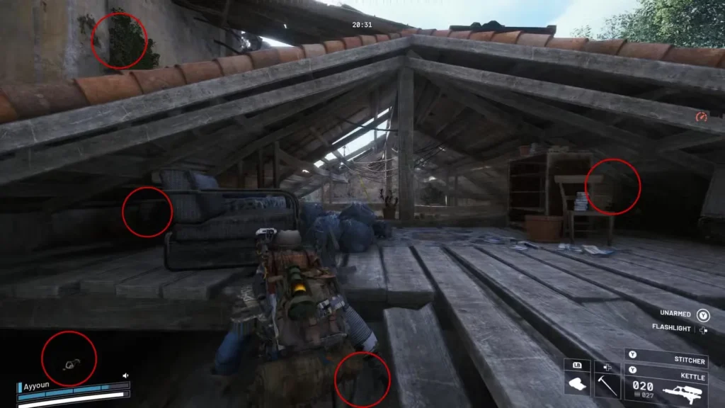 Common Button Locations #3: Collapsed Ceiling Area
