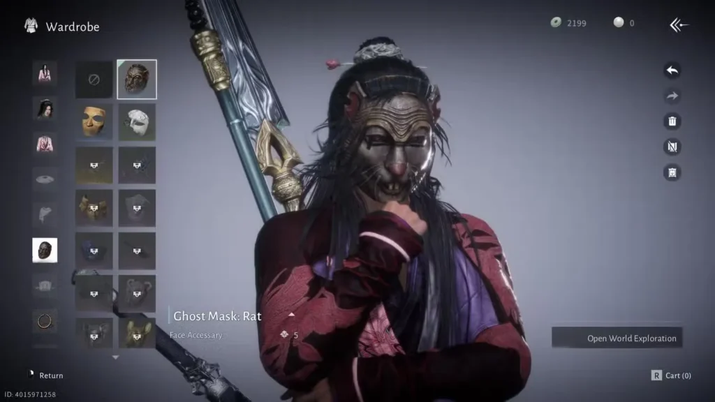 ghost mask rat in where winds meet
