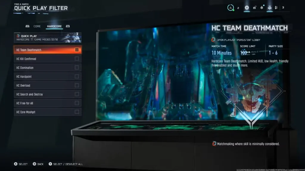 hardcore game modes in black ops 7