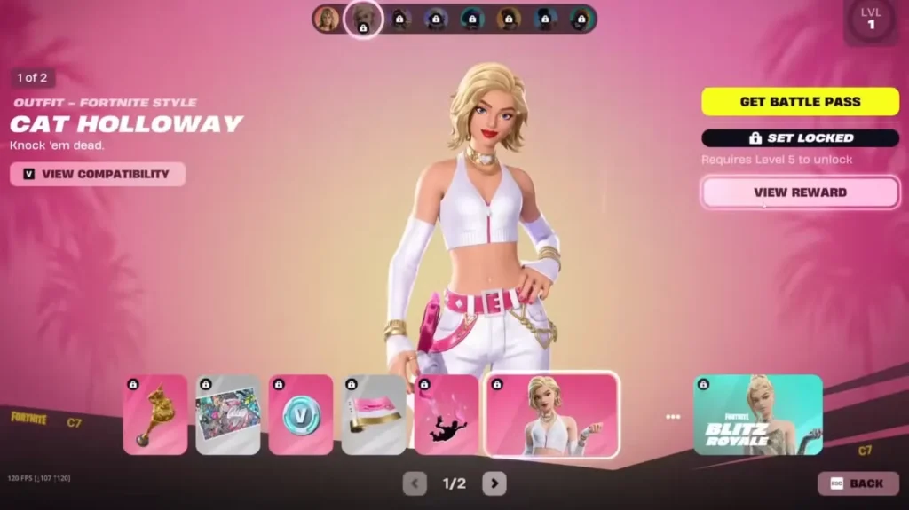 Cat Holloway Page 1 in Fortnite Chapter 7 Season 1 Battle Pass