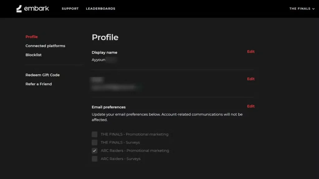 Finding Embark id Arc Raiders