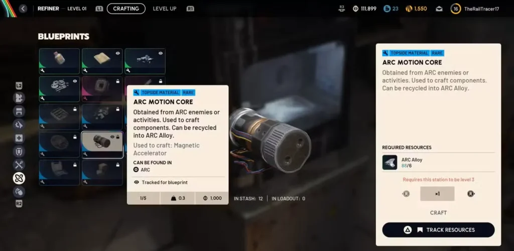 motion core in arc raiders