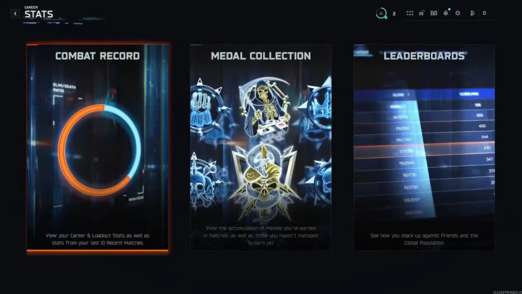 how to see combat record in black ops 7