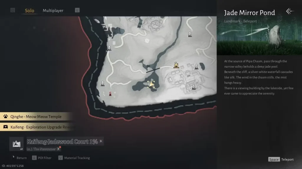 jade mirror pond in where winds meet