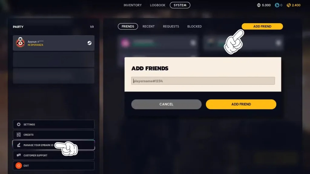 Adding Friends in ARC Raiders